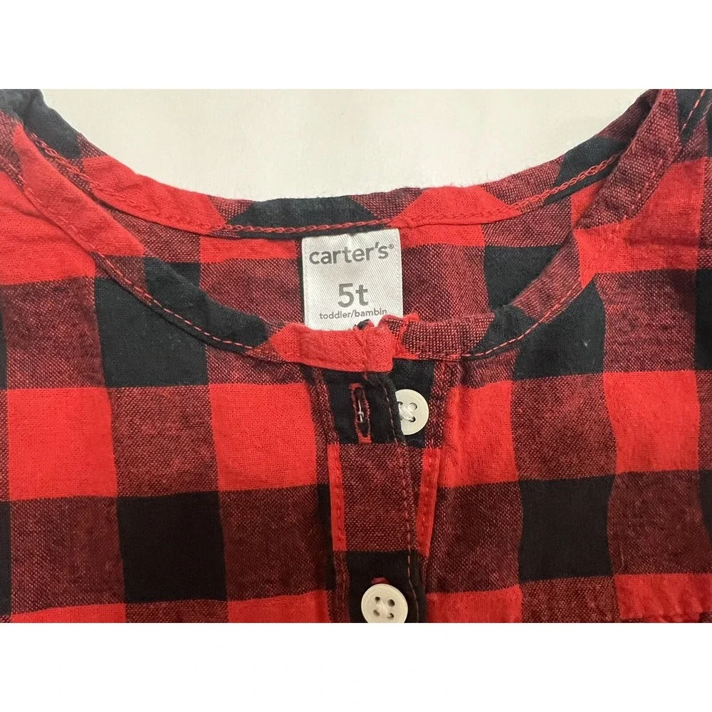 Carter's‎ 5t Buffalo Plaid Red Top